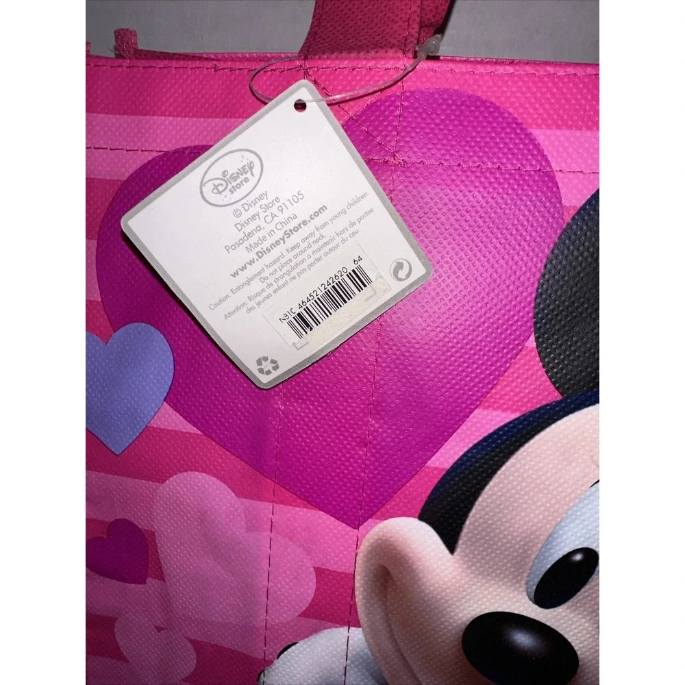 Disney Store Minnie Mouse Happy Birthday Reusable Tote Bag Pink Small Gift Bag